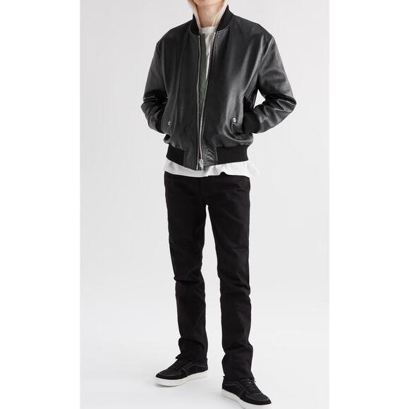 CELINE -Suede Leather Bomber Jacket / IT 46 - Picture 2 of 15